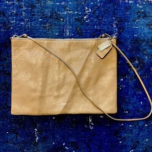 Coach taupe leather slouchy crossbody